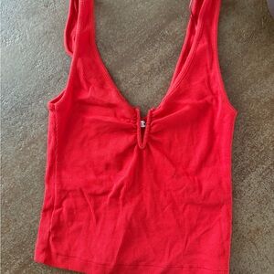 Red Sleeveless Women's Top